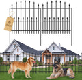 Decorative Garden Fence Outdoor - 40in(H) x 14.5Ft(L) Heavy Duty Metal Garden Decor Fencing Border Animal Barrier No Dig Rustproof for Rabbit Dog Yard & Patio Flower Bed (6 Panels + 7 Stakes)