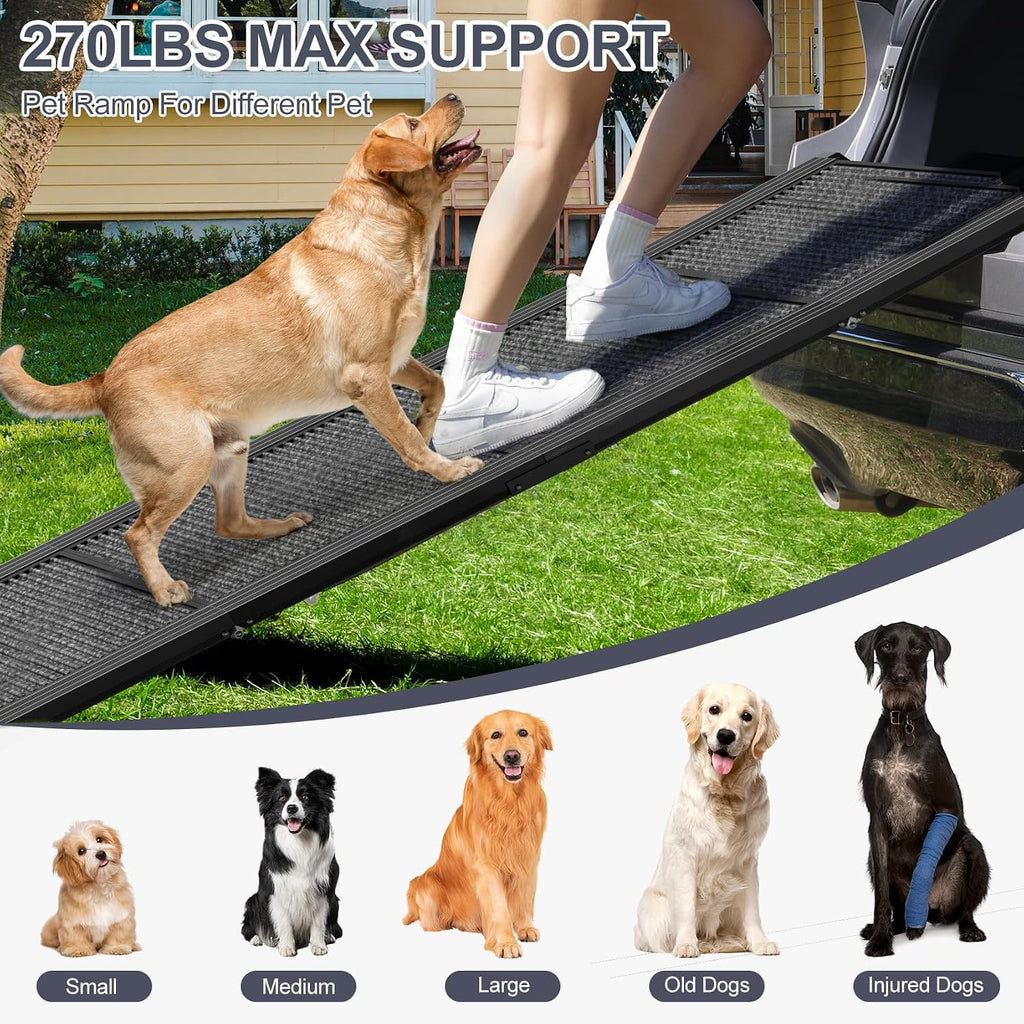 Dog Ramp for Car 71" L × 20" W, Extra-Long & Wide Foldable