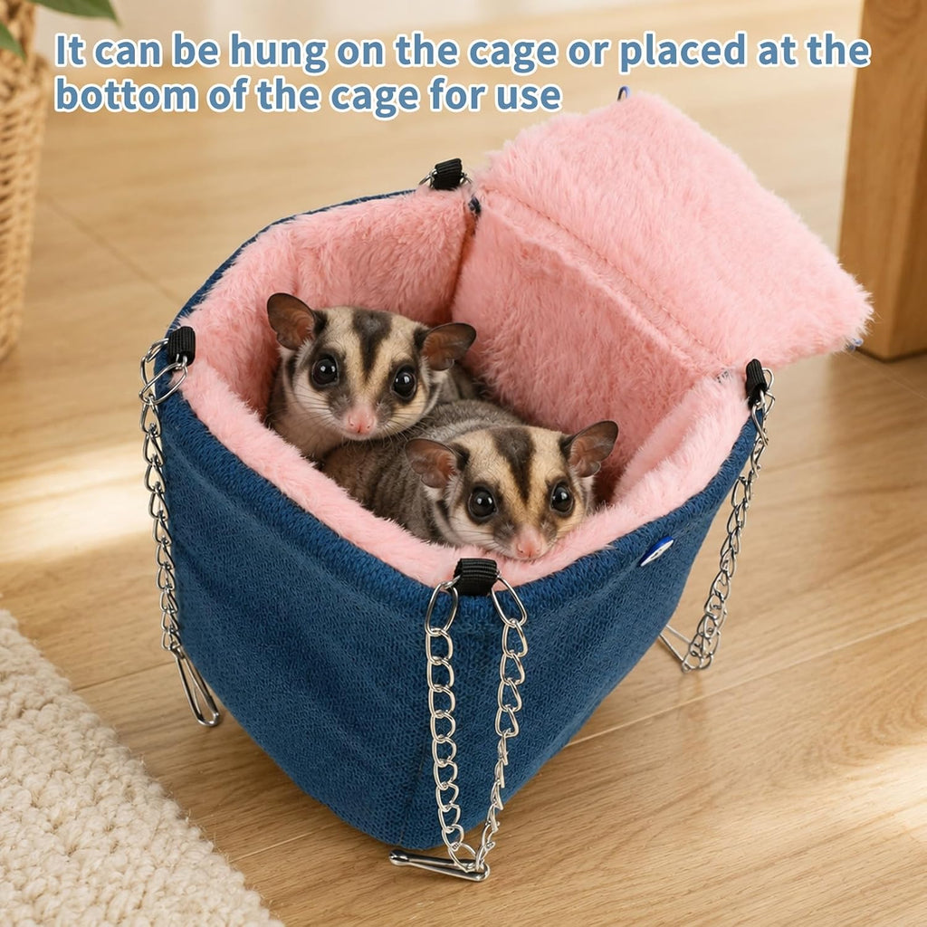 Sugar Glider Pouch, Rat Hanging Bed, Warm Pouch for Cage Sleeping Nest Bed
