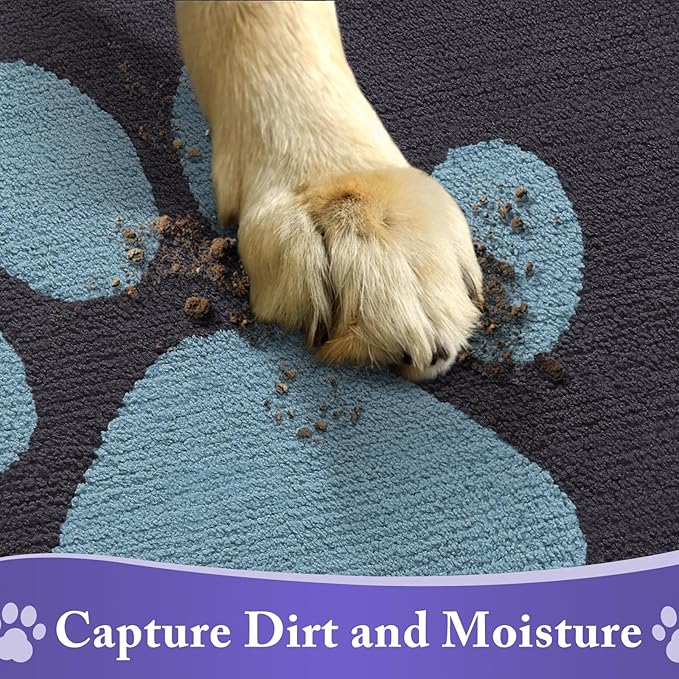 Buganda Dog Door Mat for Muddy Paws, Absorbent Dirt Trapper Non Slip Indoor - Image 4