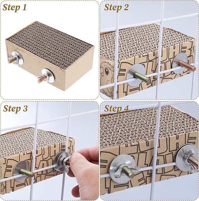 Paper Bird Perches Stand Platform Bird Chew Toy Parrot Cage Perch Cardboard - Image 4