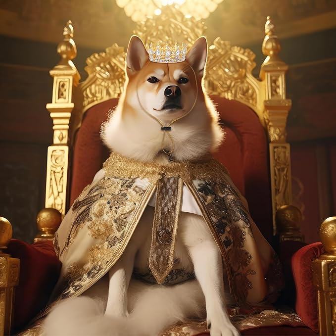 Abbylike Pet Rhinestone King Crown, Queen Crown - Image 5