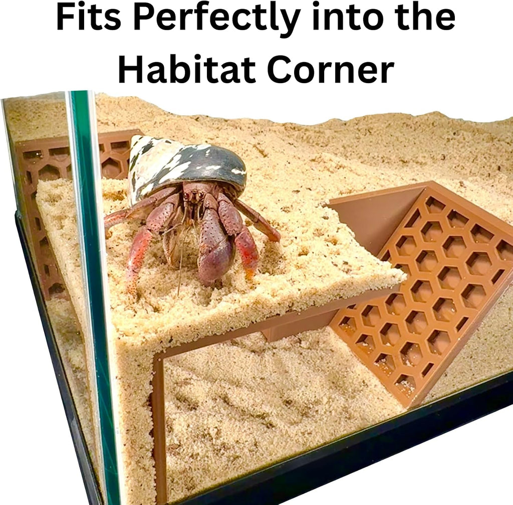 Hermit Crab Underground Tunnel Cave Corner | Hermit Crab Climbing Tank Decor Hide Hideout | Enrichment Habitat Hideaway Decoration Accessories Supplies Toys Ornaments