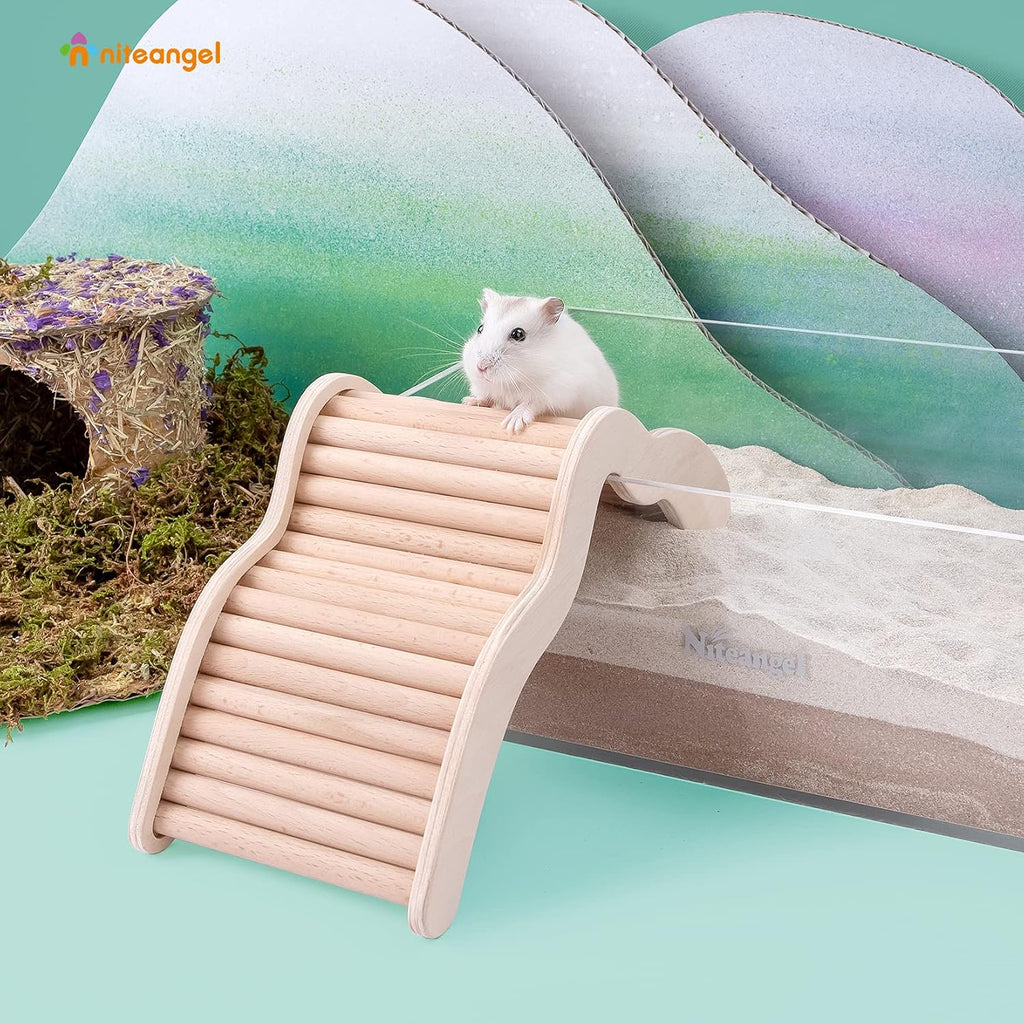 Niteangel Hamster Climbing Bridge Ladder for Hamster Aryclic SandBath Box or Other Small-Sized Pets