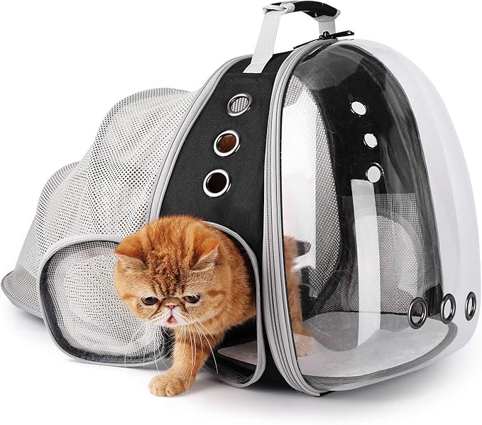 Lollimeow Cat Carrier Backpack, Expandable Bubble Pet Carrier - Image 7