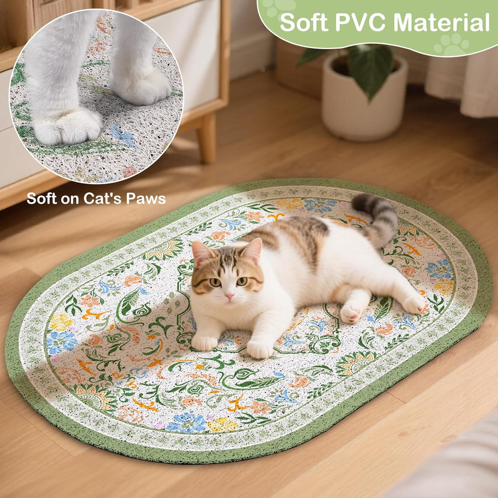 Bienbee Cat Litter Mat, 24" x 15" Dense Trapping Mesh for Litter Boxes