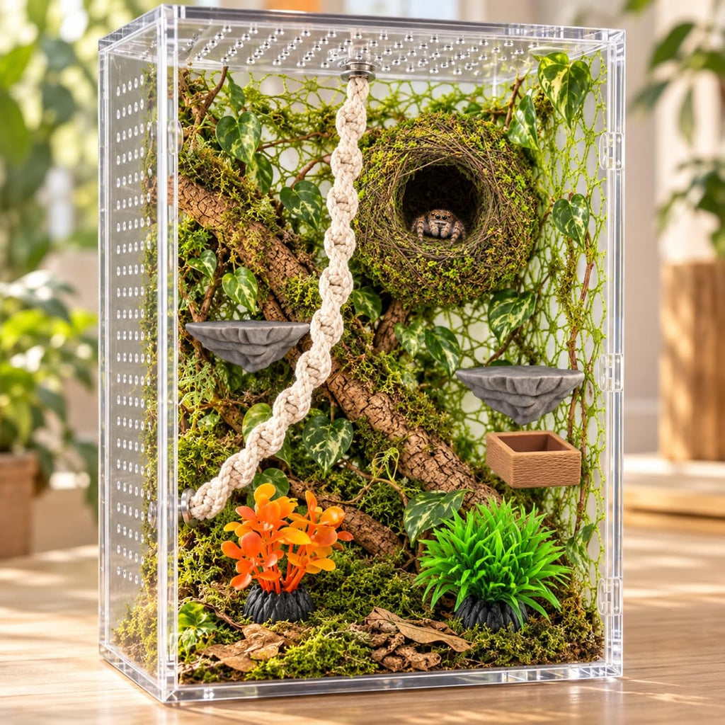 Jumping Spider Enclosure Accessories Kit Natural Habitat