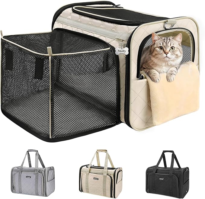 MIDOG Cat Carrier Soft for Small to Medium-Sized Cats, TSA Airline Approved by MIDOG