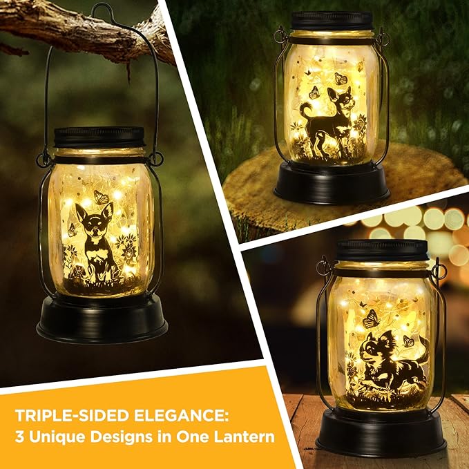 Chihuahua Gifts for Women/Men Chihuahua Solar Lanterns Dog Mom Birthday Dog - Image 2