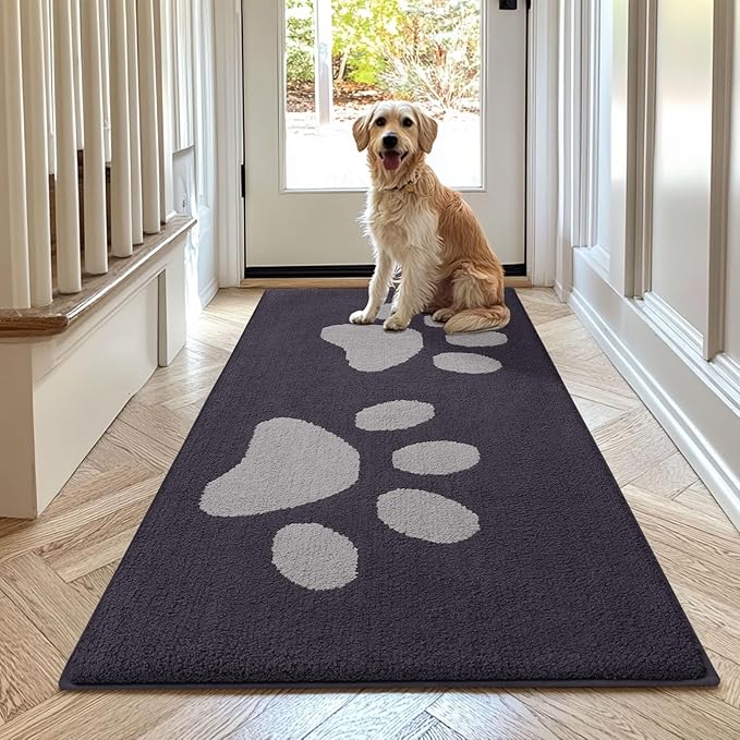 Buganda Dog Door Mat for Muddy Paws, Absorbent Dirt Trapper Washable Indoor by Buganda