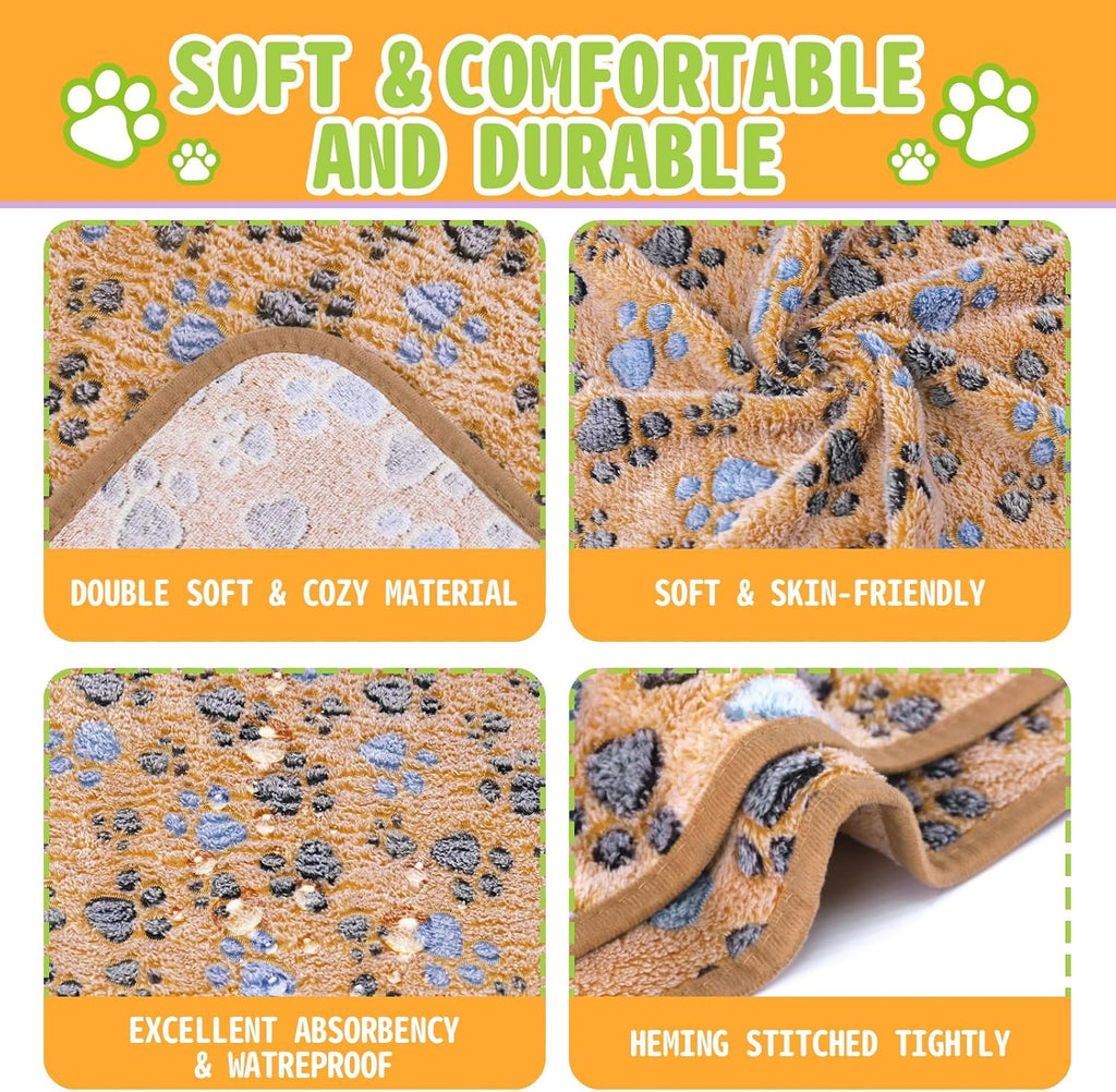 4Pack Soft Guinea Pig Bedding Blankets Washable Small Animal Fleece Cage Liners Reusable Pet Pee Pad Sleep Mat Pad Cover for Hamster Chinchilla Rabbit Hedgehog Dog Cat Essentials (30×42 Inch)
