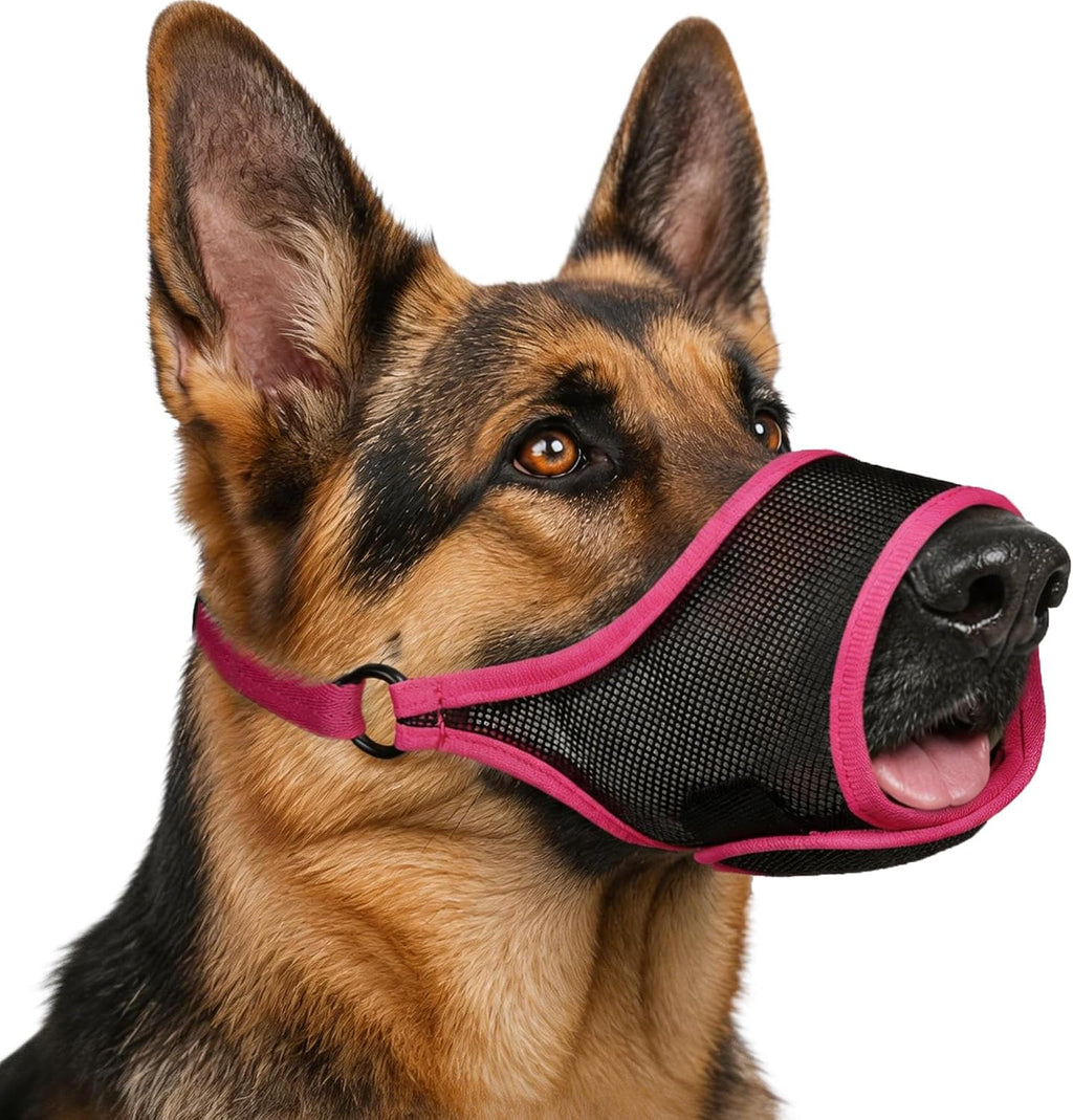 LUCKYPAW Dog Muzzle for Large Medium Small Dogs German Shepherd Labrador