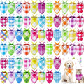 Sweetude 60 Pcs Easter Plaid Dog Bandanas Bulk Easter Pet Scarf Bibs Adjustable by Sweetude