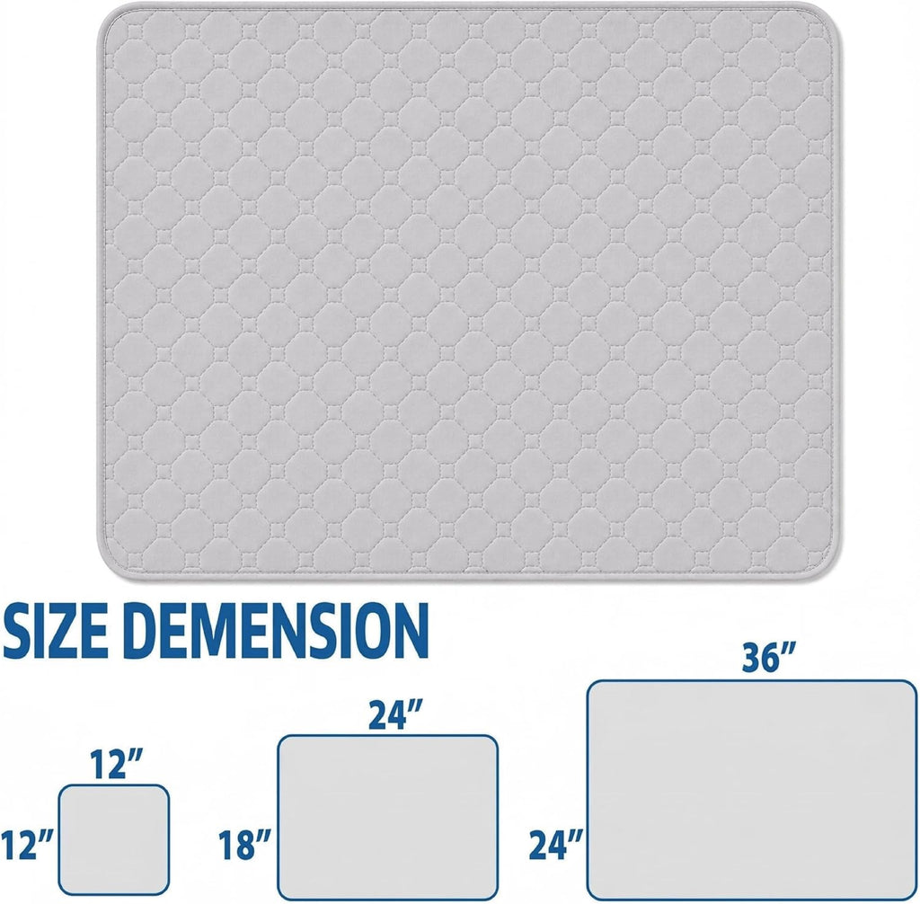 Guinea Pig Cage Liner, Washable Pee Pads, Light Grey 4 Pack