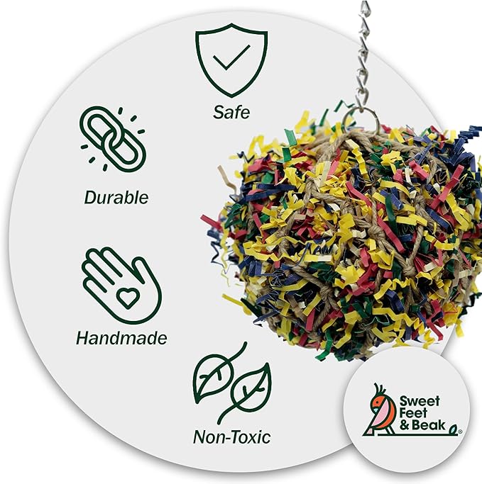 5” Super Shredder Ball Bird Toy - Image 3
