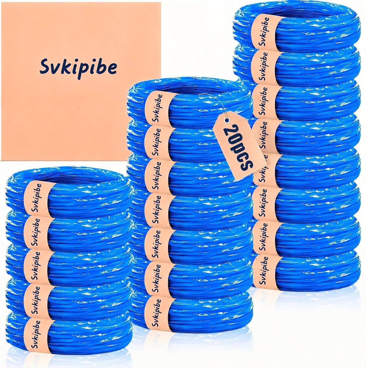 20 Pack Cat Litter Refill Bags (14.8ft/Roll) - 7-Layer Films Odor Lock Film