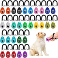 Lawei 30 Pcs Dog Training Clicker with Wrist Strap, 14 Color Pet Training Clickers for Dogs Cats Birds Horses, Durable Animal Behavior Trainer Clicker Kit for Obedience and Positive Reinforcement