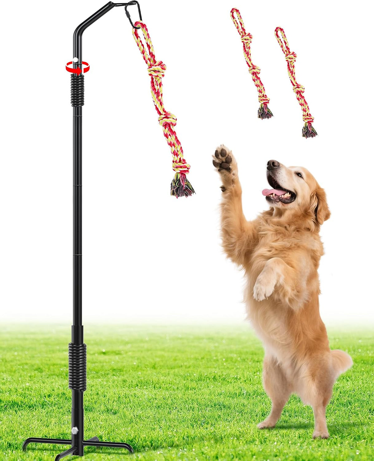360° Rotation Tether Tug Outdoor Dog Toy, Exercise Tug of War Dog Toy
