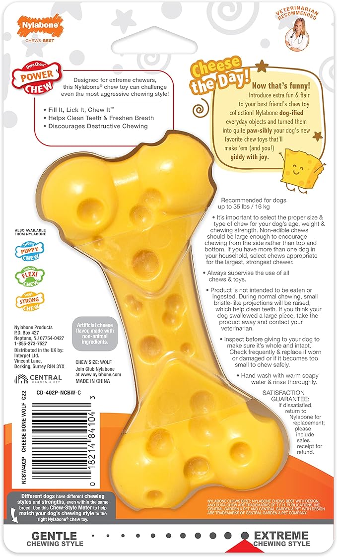 Nylabone Cheese Bone Power Chew Toy - Image 12