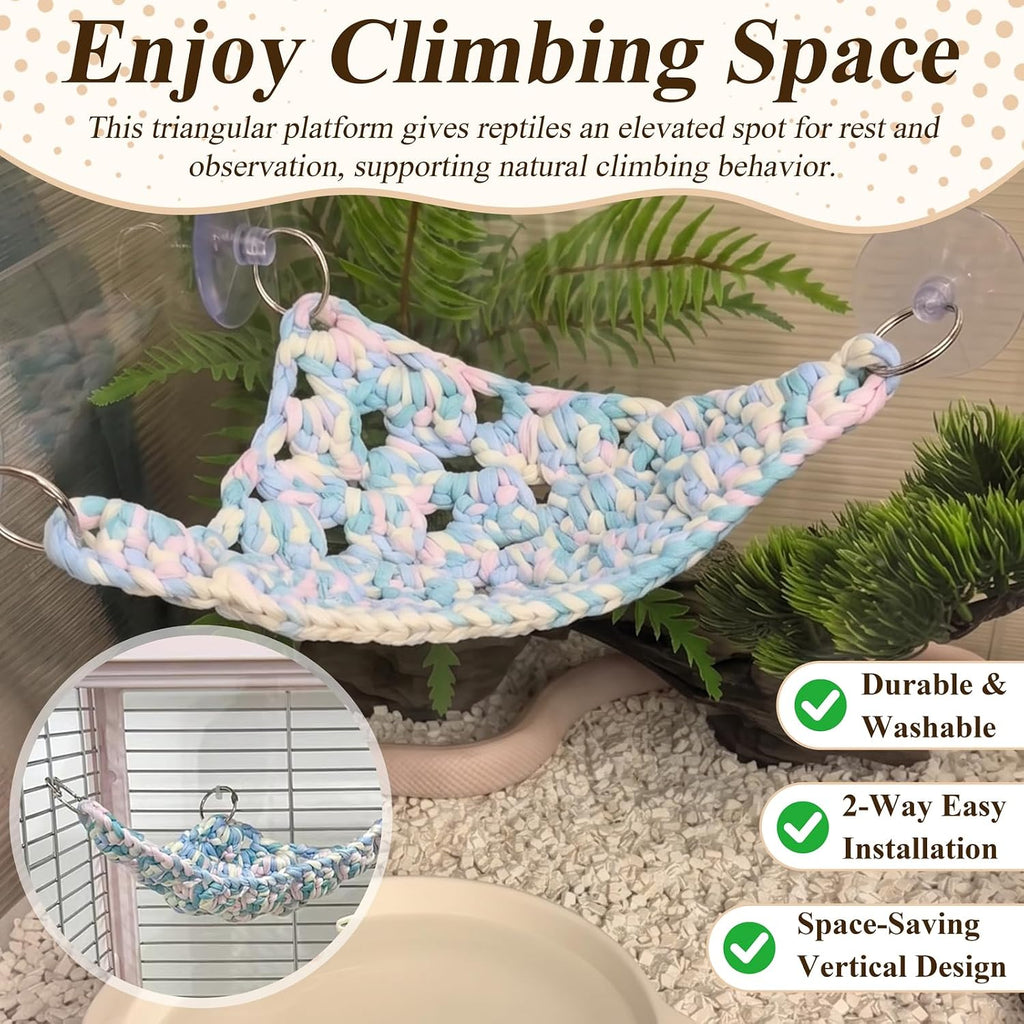 Bearded Dragon Hammock, Triangular Reptile Hammock for Ball Python