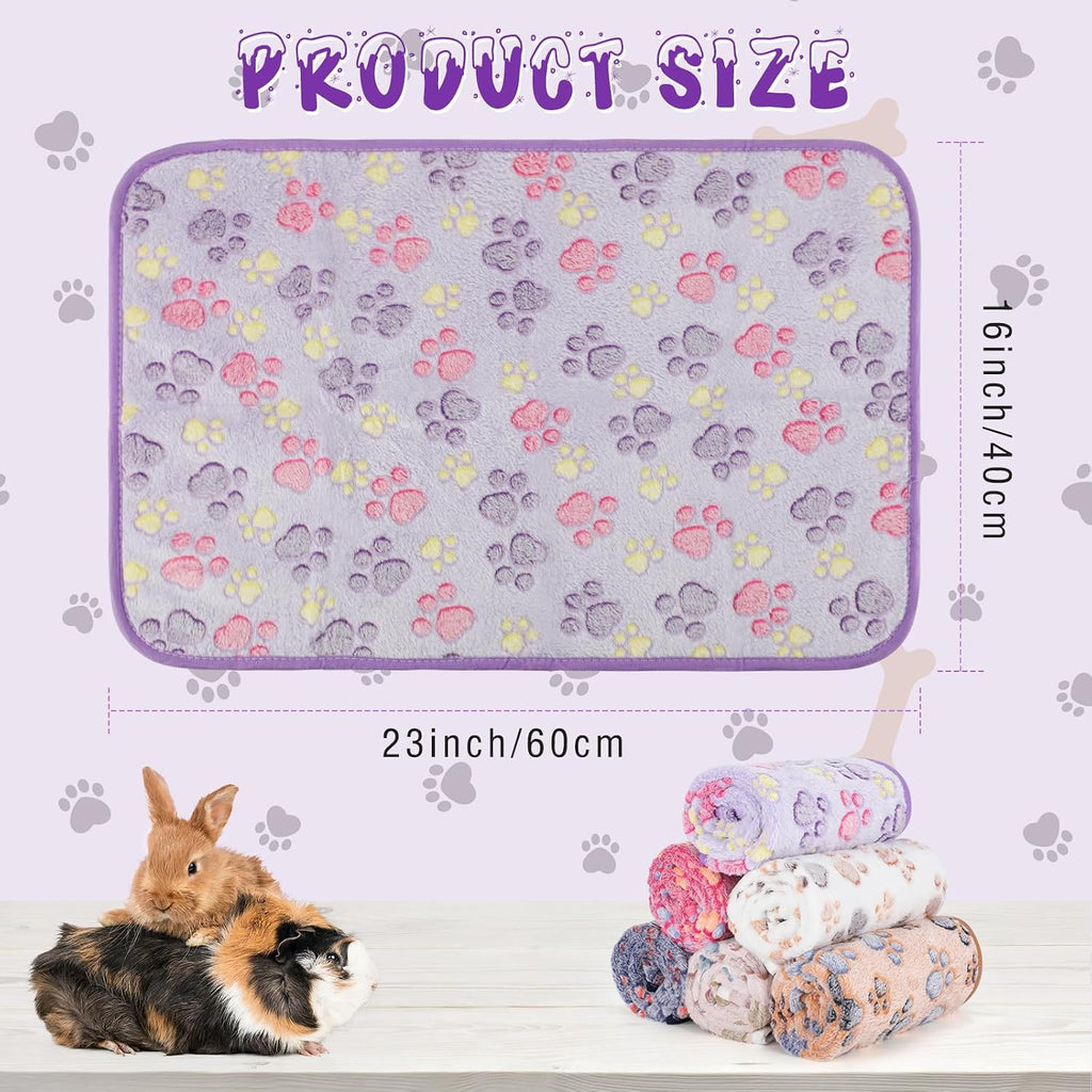 YUEPET 3 Pack Waterproof Guinea Pig Blankets, Fleece Cage Liners, M