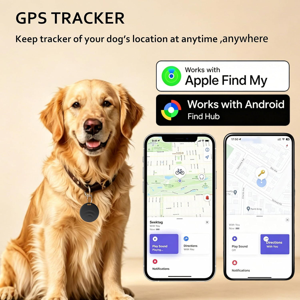 Smart Tracker Tag-Dog Tracking Device Pet Locator Compact