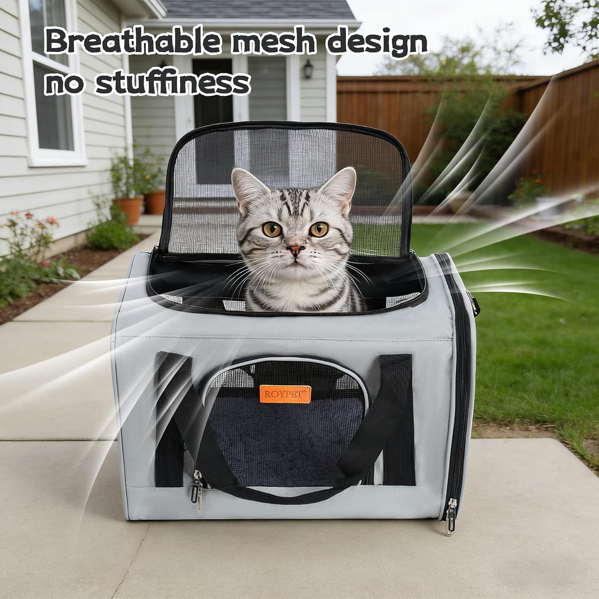 Cat Carrier, Portable Pet Carrier Bag, Black