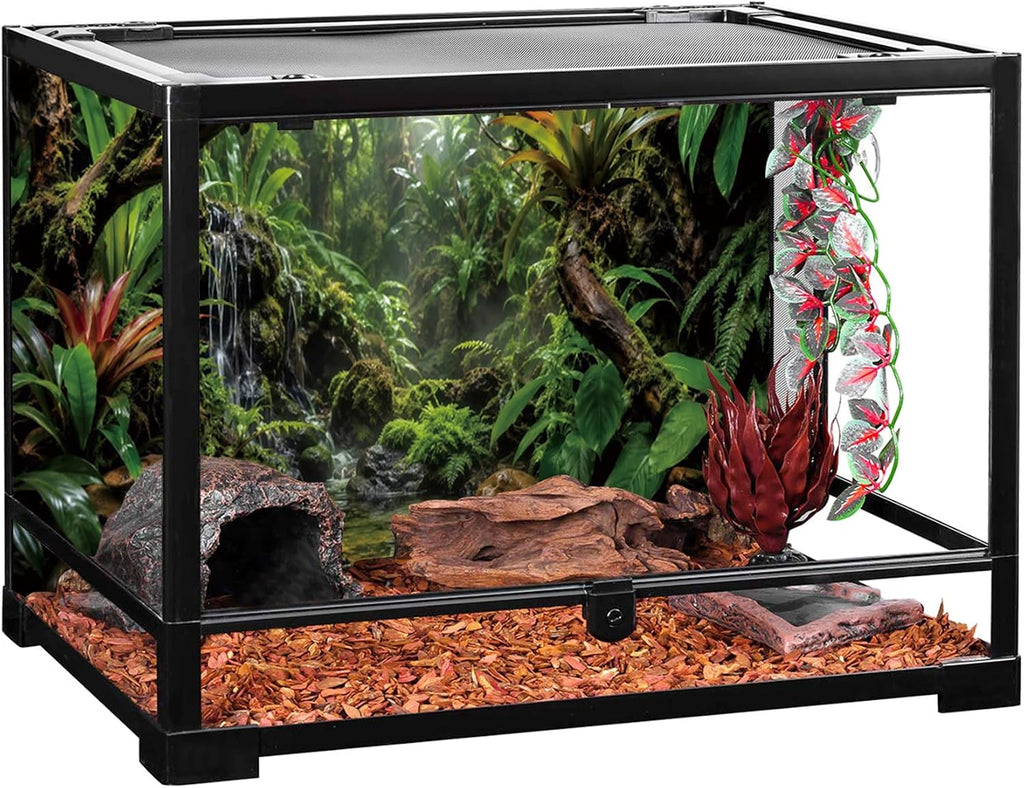 Rainforest Waterfall Reptile Habitat Background 72x24 In Terrarium Backdrop