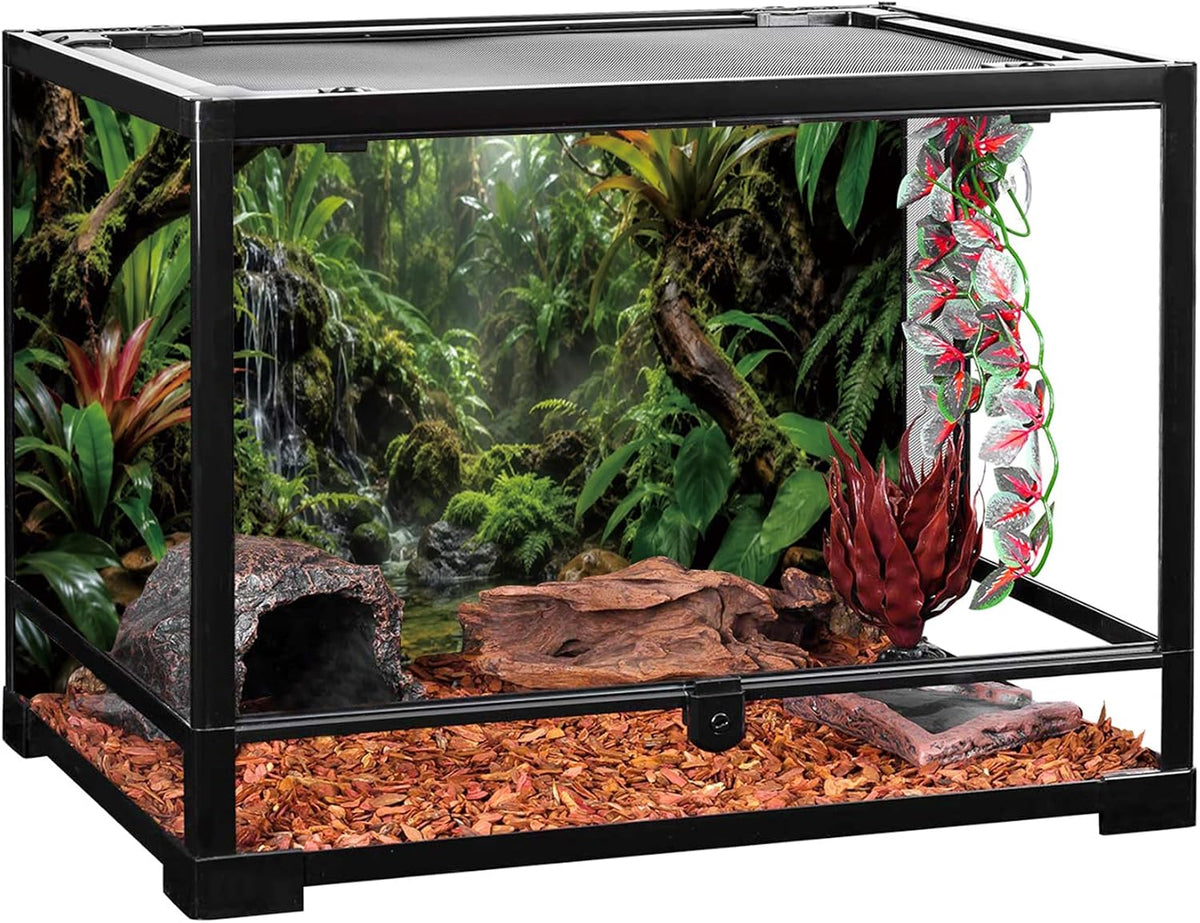 Rainforest Waterfall Reptile Habitat Background 72x24 In Terrarium Backdrop