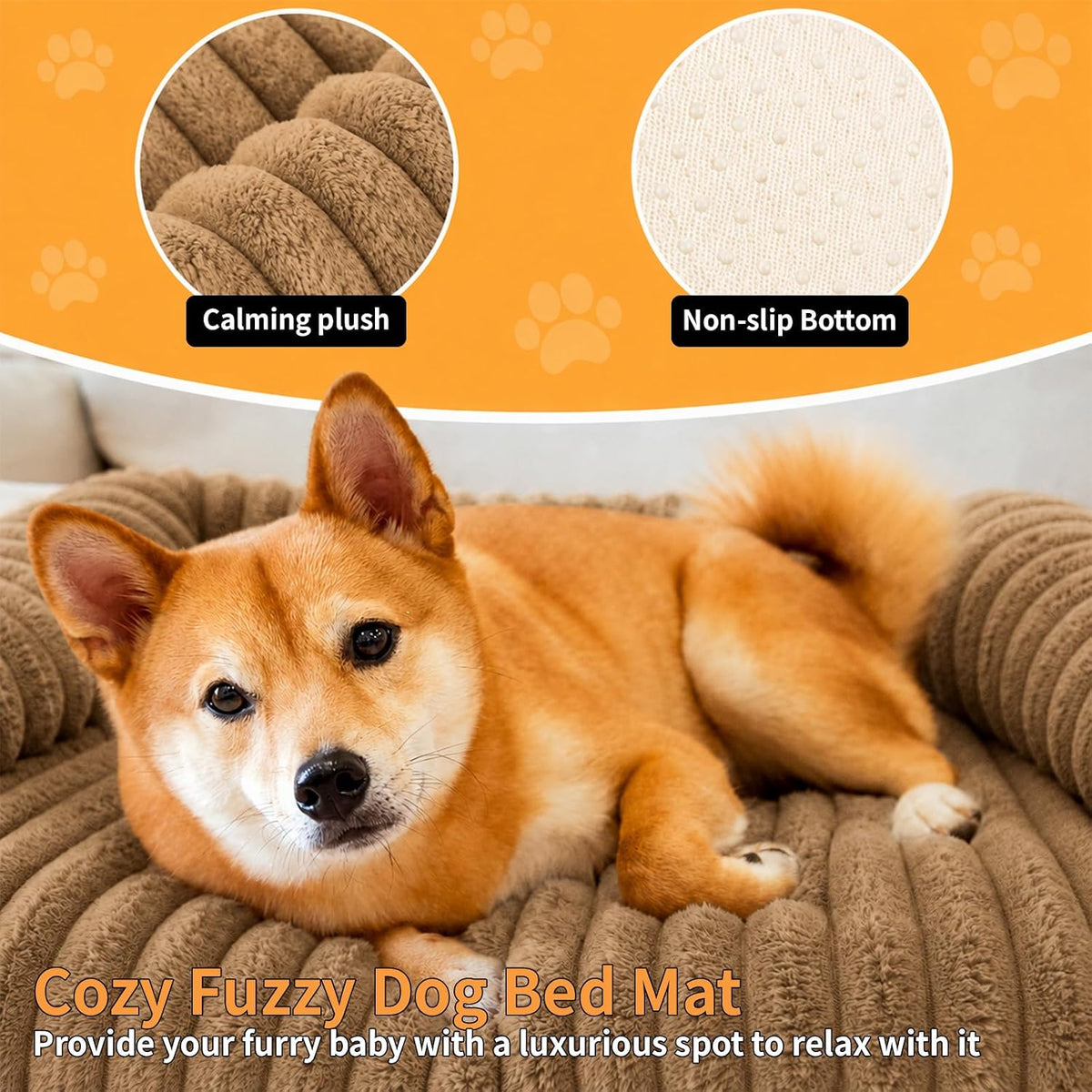 Deep Dream Waterproof Dog Couch Bed/Mat for Large Dogs with Removable Cover