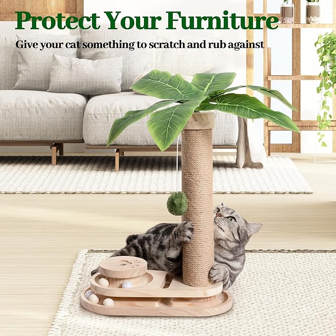 Meowoou Cat Scratching Post Cat Scratcher Interactive Toy - Image 5