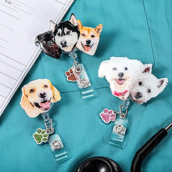 callie Personalized Pet Portrait Badge Reel - Image 4