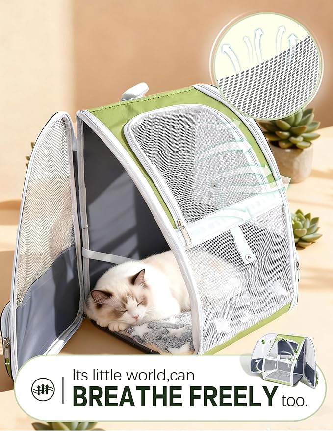 Green Cat Backpack Carrier - Image 4