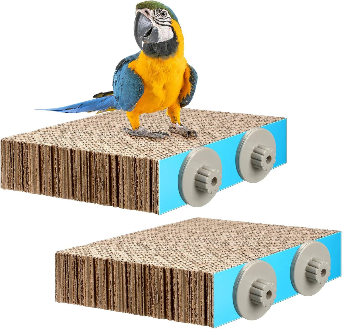 Skyygemm 2 Pcs Bird Toys Parrot Perch Stand Cage Accessories, Large