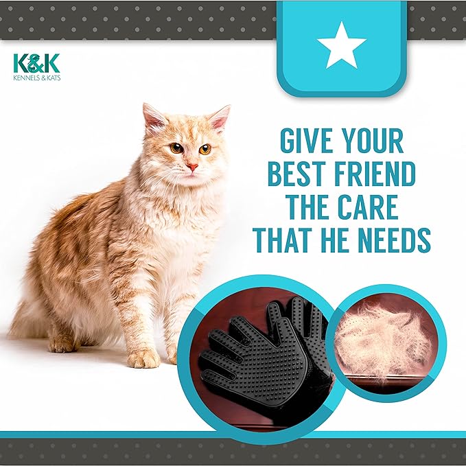 KENNELS & KATS Pet Grooming Gloves | Deshedding Glove - Image 6