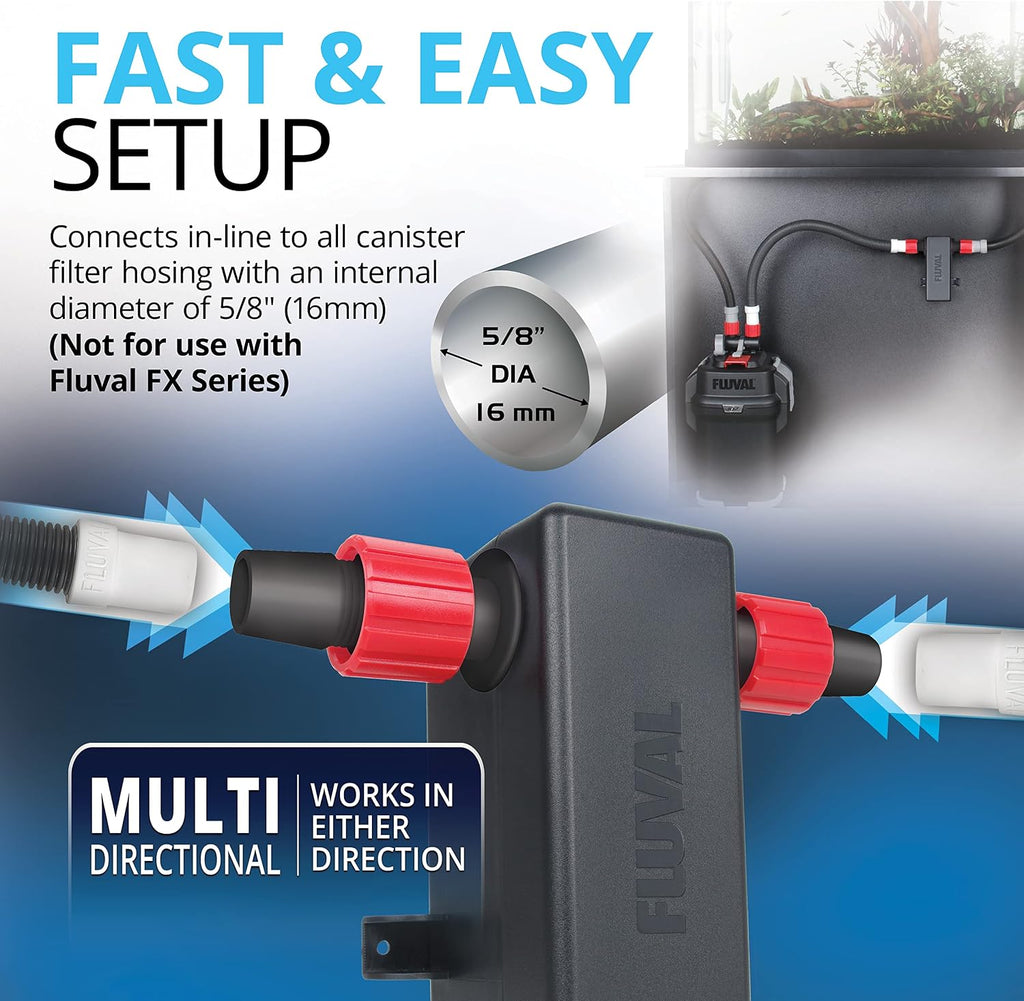 Fluval in Line UVC Clarifier for Aquarium Filters