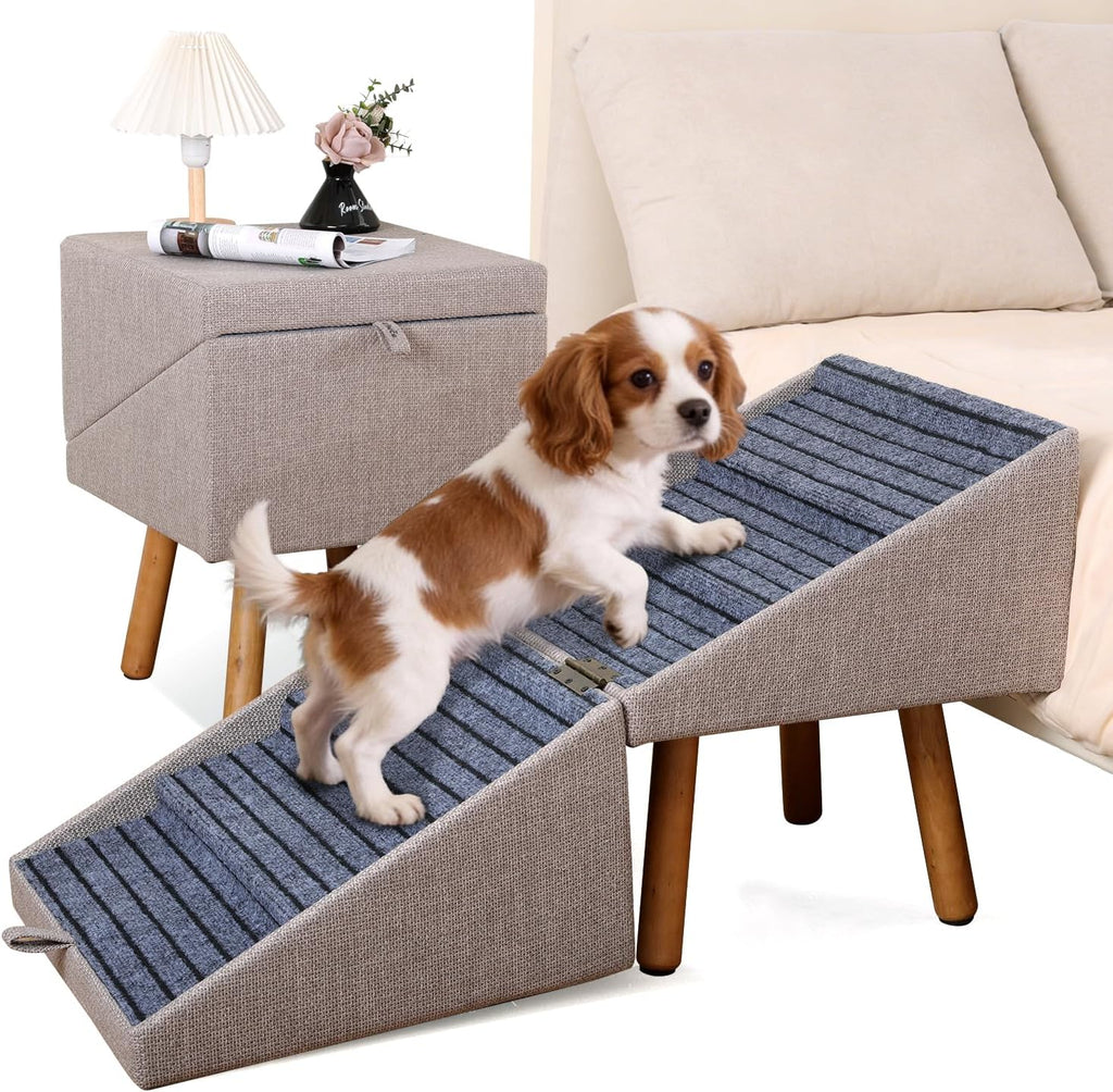 Dog Stairs for Beds Floding 21.06" H Pet Stairs for High Beds