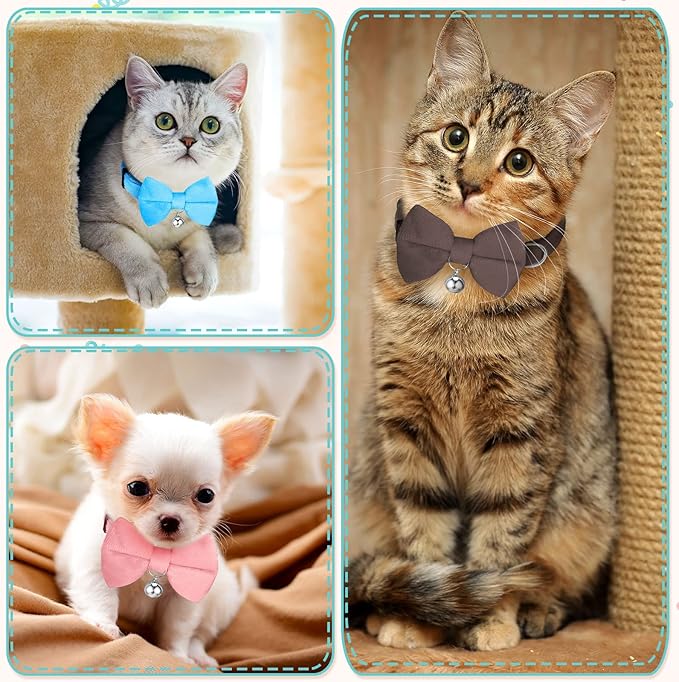 Yahenda 10 Pieces Cat Bowtie Collars - Image 6