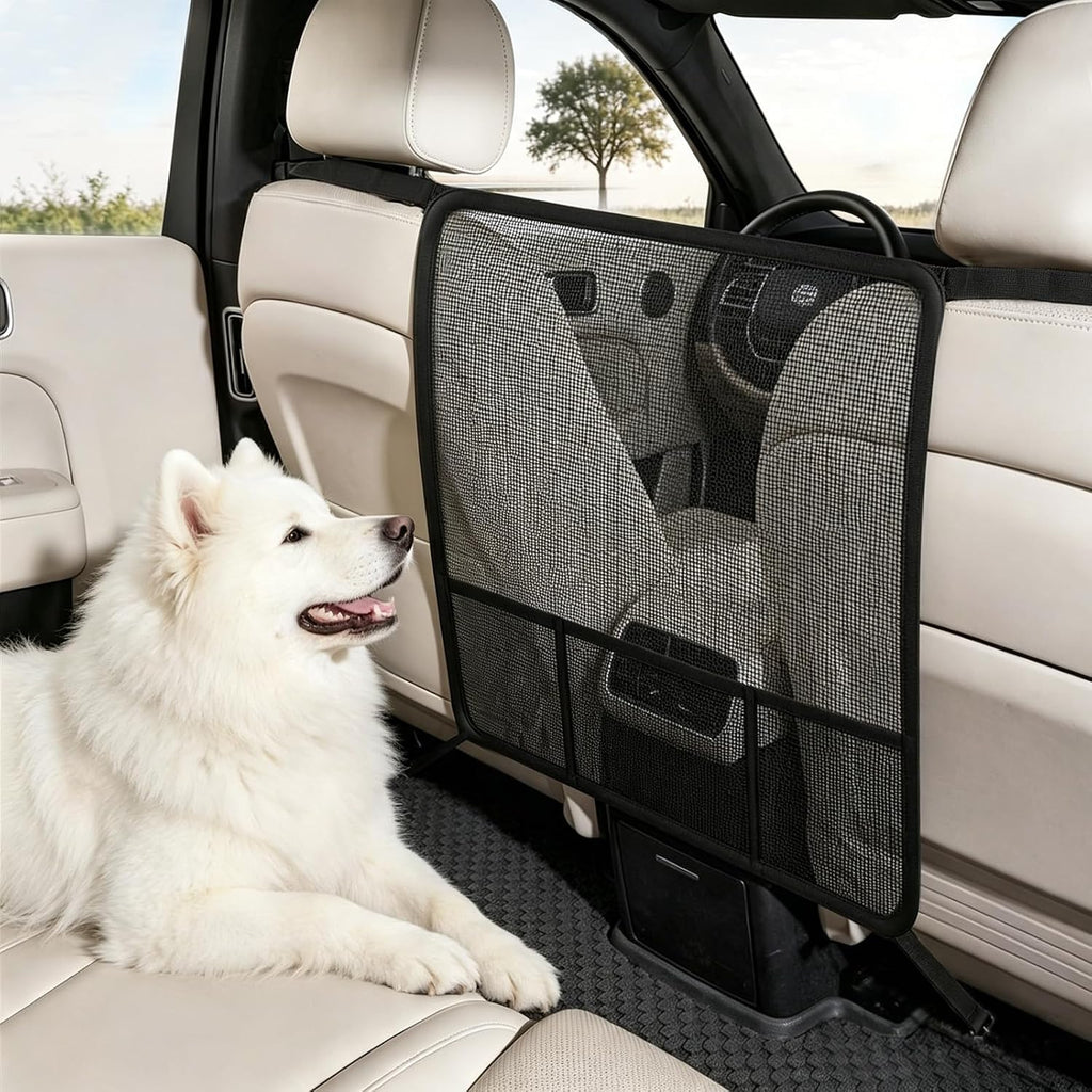 Dog Car Barrier Dog Net for Car Pet Divider Net for Cars and SUVs, Black