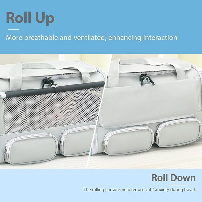Cat, Dog Carrier for Pets up to 15 lbs, Soft-Sided Collapsible Pet Carrier - Image 6