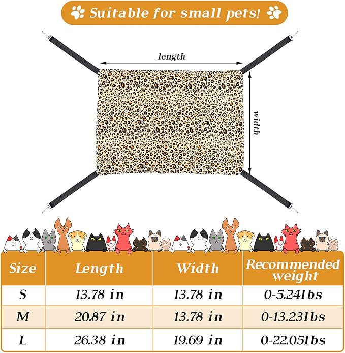 Jetec 2 Pack Cat Hammock for Cage, Catio Accessories Reversible Soft Cats Bed - Image 3