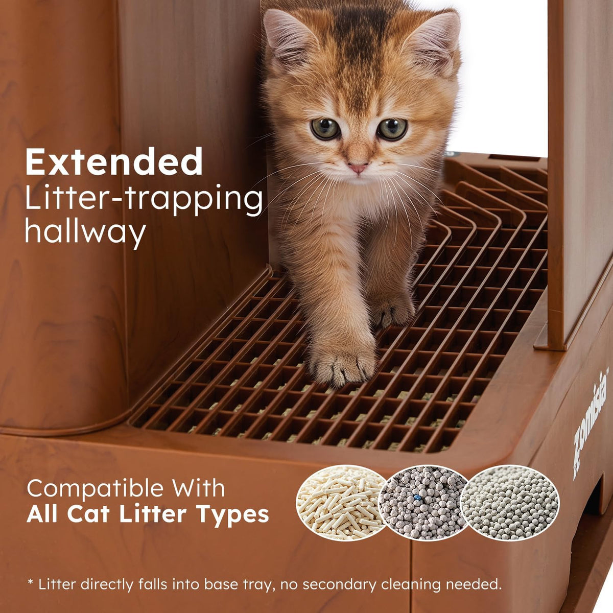 Extra Large Cat Litter Box with Drawer, Hidden Litter Box Enclosure
