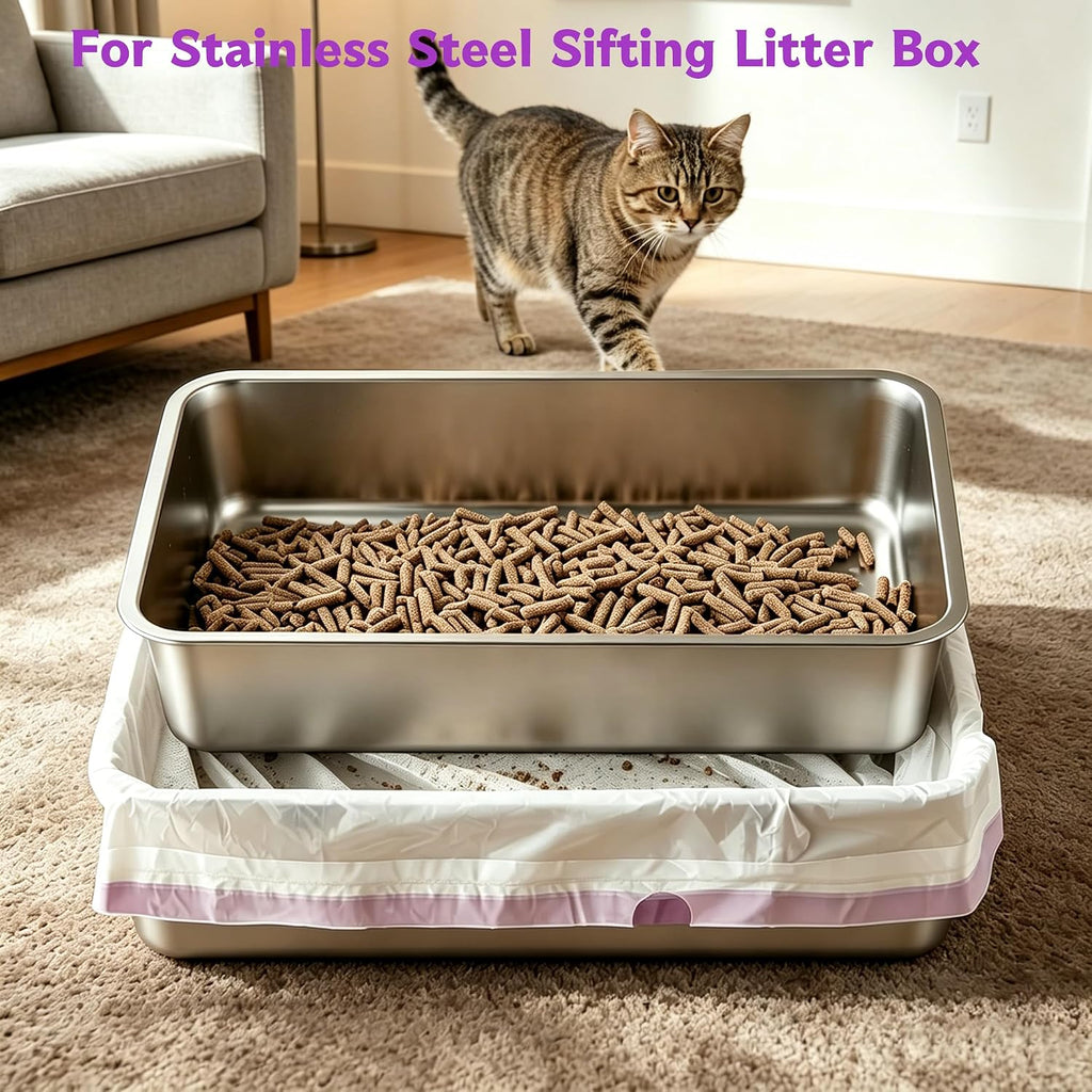 Cat Litter Box Liners,for 24" Cat Pans&Steel Sifting Litter Box