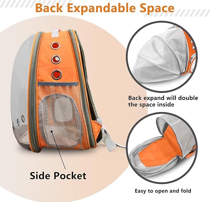 Cat Backpack Carrier Back Expandable Bubble Pet Carrier Backpack - Image 3