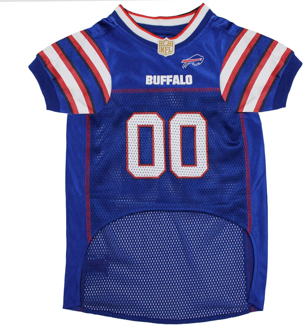 Pets First NFL Buffalo Bills Dog Jersey, Size Small, Football Shirt Costume for Pet, Dog Sports T-Shirt, NFL Team Clothing for Cats, Licensed Pet Apparel Available in 7 Sizes and 32 Teams