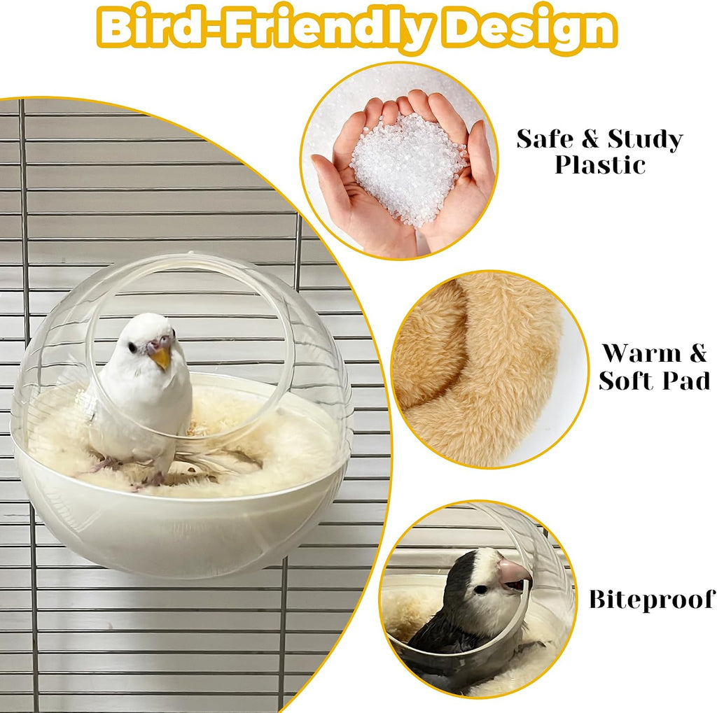 Bird Nest for Cage Bite-Resistant, Washable, Clear Observation, Warm