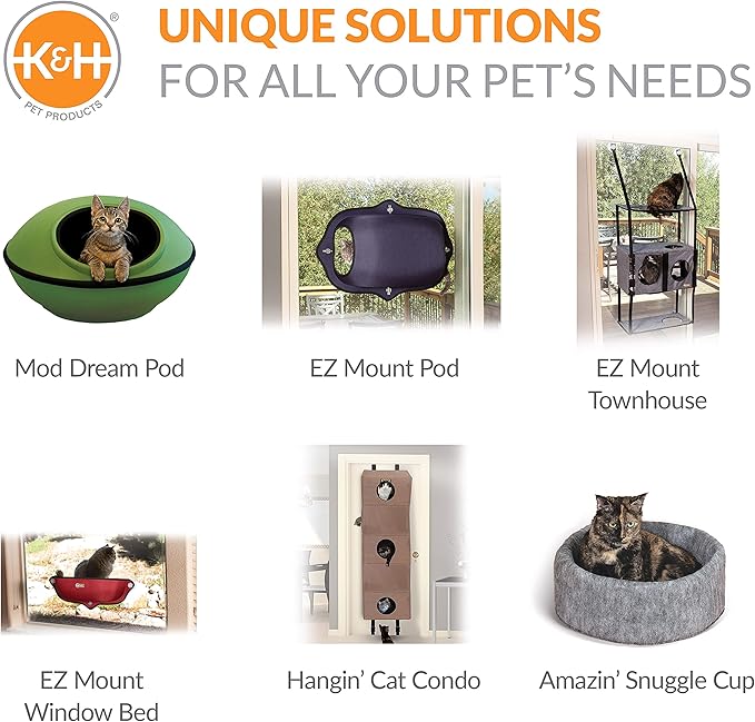 K&H Pet Products Kitty Tower Classy Gray 2 Story - Image 7