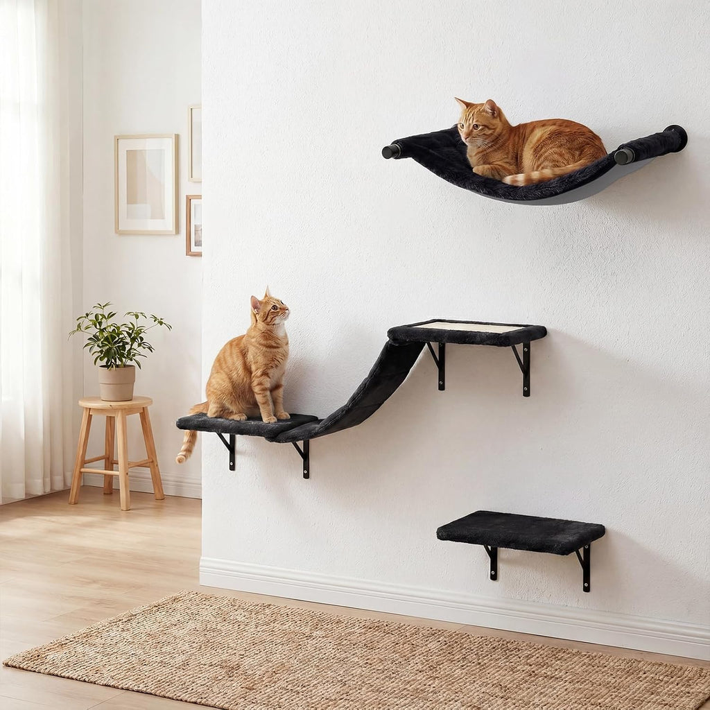 Cat Wall Shelves Set Cat Mounted Climbing Wall System wall Furniture