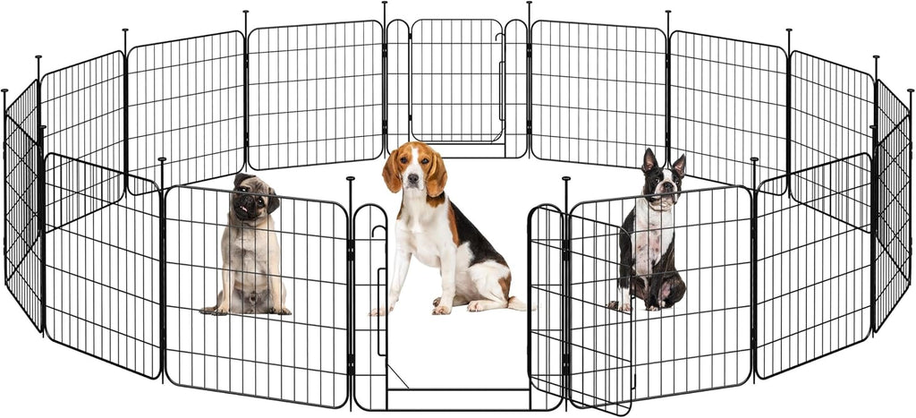 Yaheetech 24in 16-Panel Expandable Dog Playpen for Puppy/Small Animals