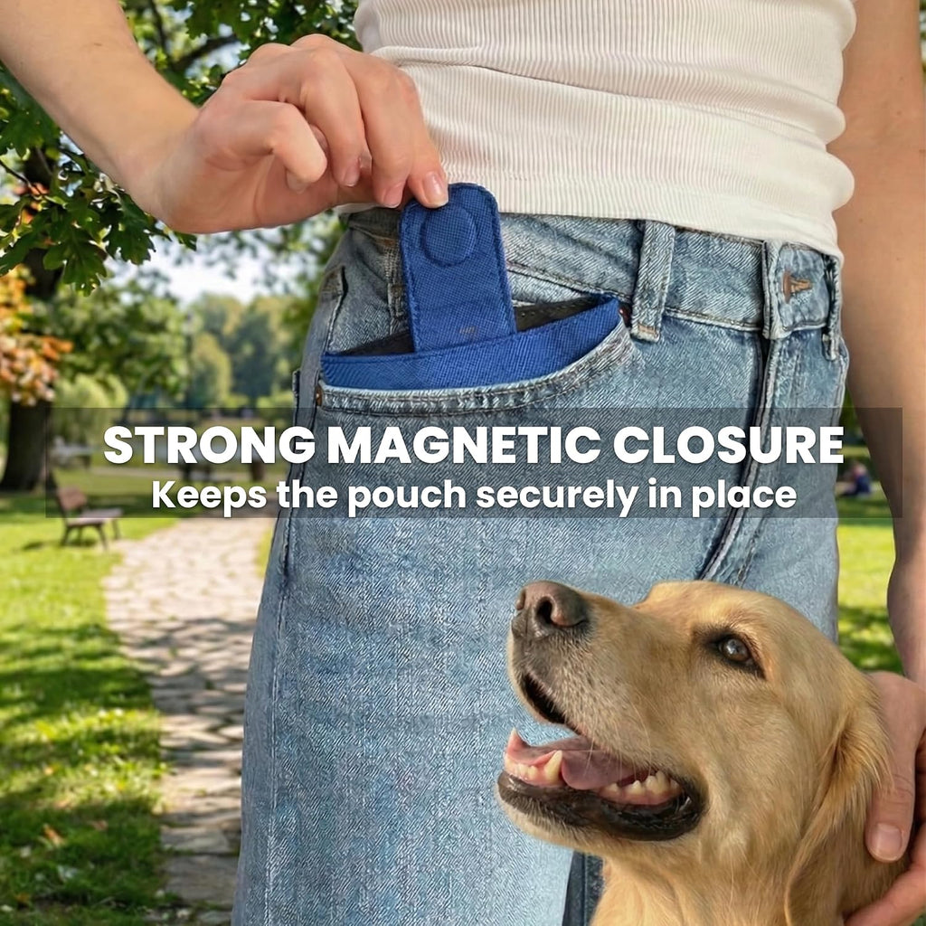 DOGOPAL Dog Treat Pouch for Training – Compact Pocket Reward Pouch with Magnetic Closure, Lightweight & Secure Treat Holder, Ideal for Dog Training & Walks (Pink)